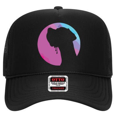 German Great Dane Profile Starry Sky MultiColoured High Crown Mesh Back Trucker Hat