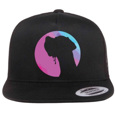 German Great Dane Profile Starry Sky MultiColoured Flat Bill Trucker Hat