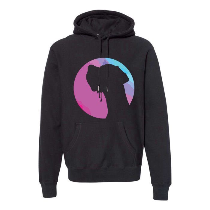 German Great Dane Profile Starry Sky MultiColoured Premium Hoodie