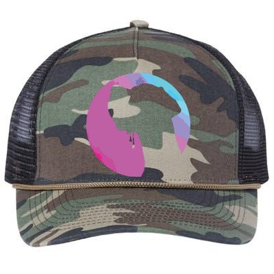 German Great Dane Profile Starry Sky MultiColoured Retro Rope Trucker Hat Cap