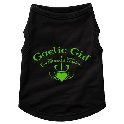 Gaelic Gra Dilseacht Cairdeas Claddagh Gift Doggie Tank