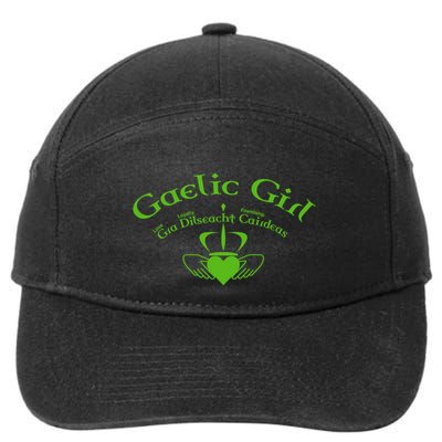 Gaelic Gra Dilseacht Cairdeas Claddagh Gift 7-Panel Snapback Hat