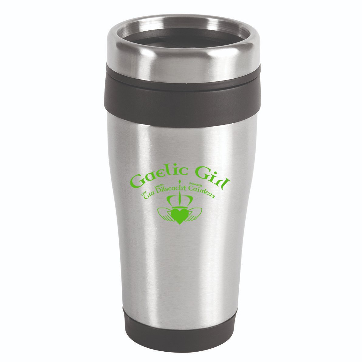 Gaelic Gra Dilseacht Cairdeas Claddagh Gift 16oz Travel Tumbler