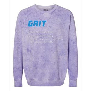 Grit Grit Definition Funny Grit Detroit Colorblast Crewneck Sweatshirt