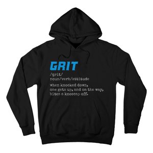 Grit Grit Definition Funny Grit Detroit Hoodie