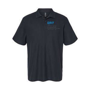 Grit Grit Definition Funny Grit Detroit Softstyle Adult Sport Polo