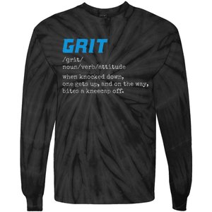 Grit Grit Definition Funny Grit Detroit Tie-Dye Long Sleeve Shirt