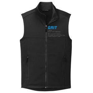 Grit Grit Definition Funny Grit Detroit Collective Smooth Fleece Vest