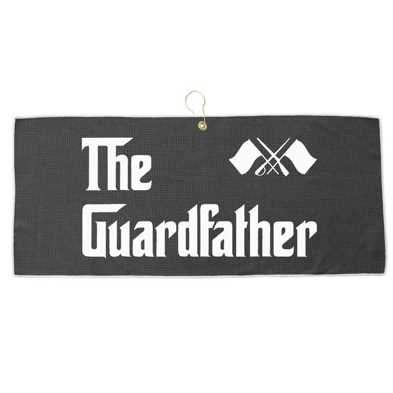 Guardfather Guard Dad Army & Military Large Microfiber Waffle Golf Towel