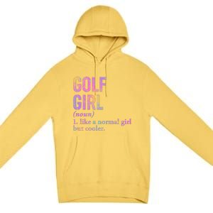 Golf Girl Definition Premium Pullover Hoodie