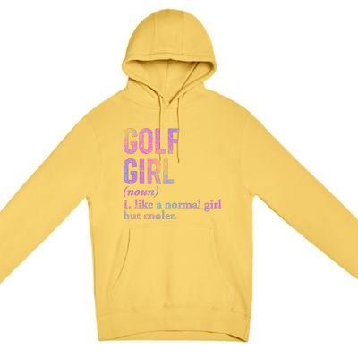 Golf Girl Definition Premium Pullover Hoodie