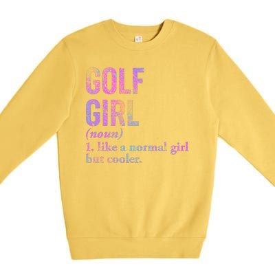 Golf Girl Definition Premium Crewneck Sweatshirt