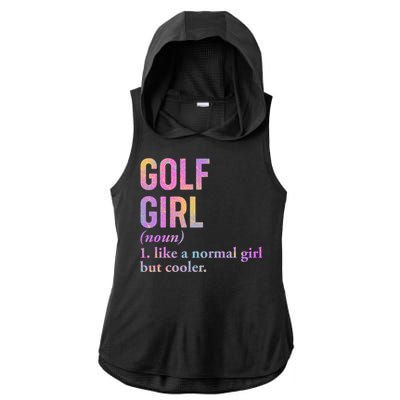 Golf Girl Definition Ladies PosiCharge Tri-Blend Wicking Draft Hoodie Tank