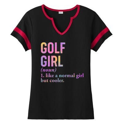 Golf Girl Definition Ladies Halftime Notch Neck Tee