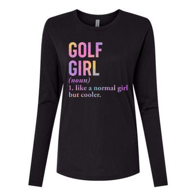 Golf Girl Definition Womens Cotton Relaxed Long Sleeve T-Shirt