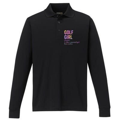 Golf Girl Definition Performance Long Sleeve Polo