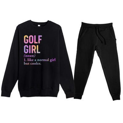 Golf Girl Definition Premium Crewneck Sweatsuit Set