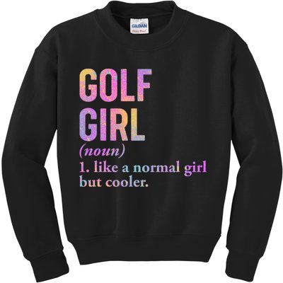 Golf Girl Definition Kids Sweatshirt