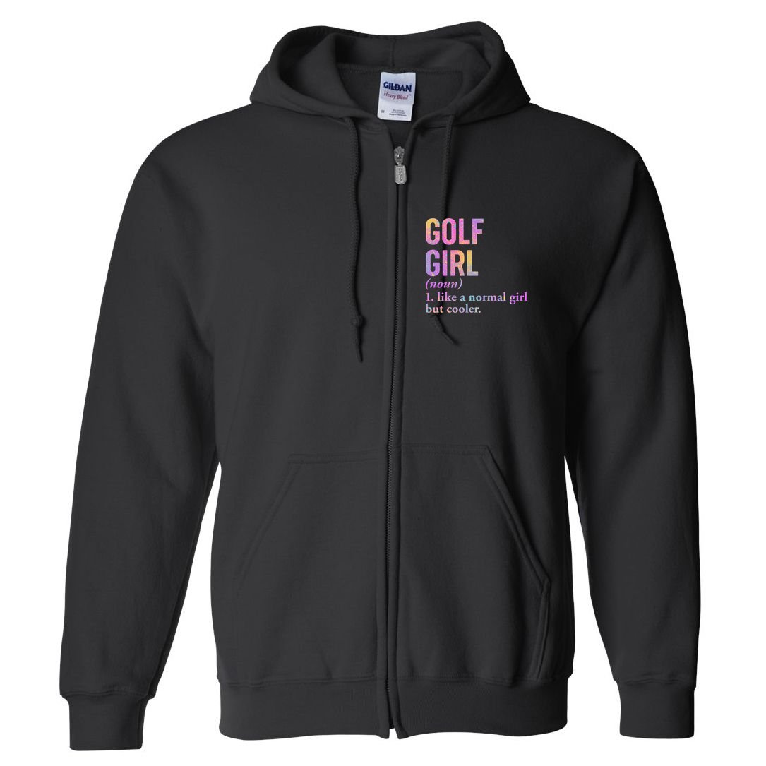 Golf Girl Definition Full Zip Hoodie