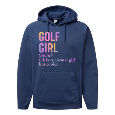 Golf Girl Definition Performance Fleece Hoodie