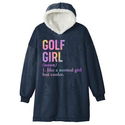 Golf Girl Definition Hooded Wearable Blanket