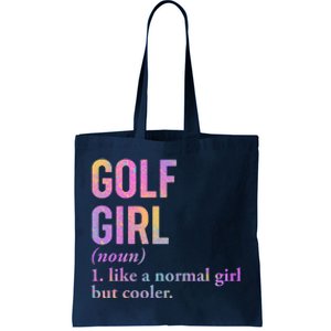 Golf Girl Definition Tote Bag