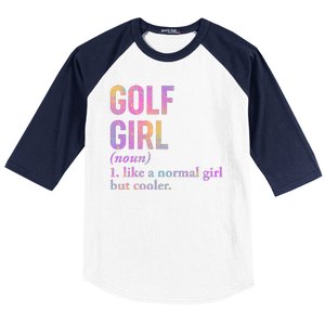 Golf Girl Definition Baseball Sleeve Shirt