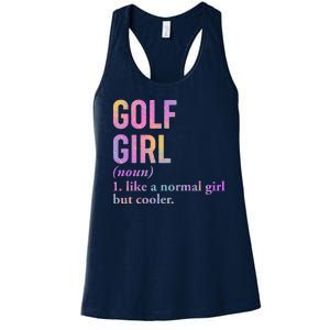 Golf Girl Definition Women's Racerback Tank