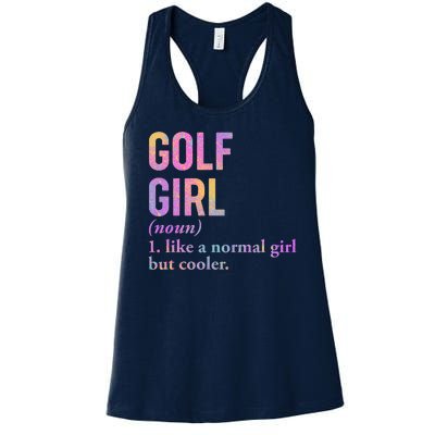 Golf Girl Definition Women's Racerback Tank