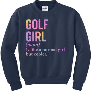 Golf Girl Definition Kids Sweatshirt