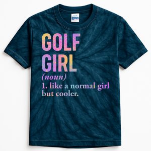 Golf Girl Definition Kids Tie-Dye T-Shirt