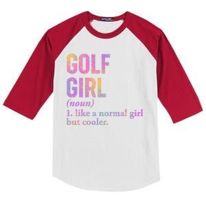 Golf Girl Definition Kids Colorblock Raglan Jersey