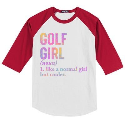 Golf Girl Definition Kids Colorblock Raglan Jersey