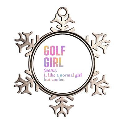 Golf Girl Definition Metallic Star Ornament