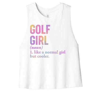 Golf Girl Definition Women's Racerback Cropped Tank