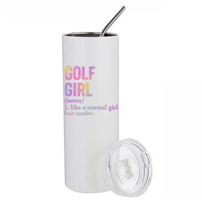 Golf Girl Definition Stainless Steel Tumbler