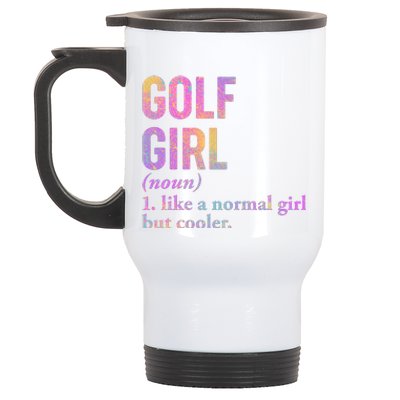 Golf Girl Definition Stainless Steel Travel Mug