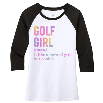 Golf Girl Definition Women's Tri-Blend 3/4-Sleeve Raglan Shirt