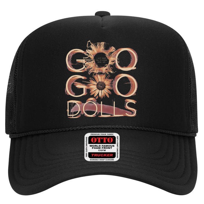 Goo Goo Dolls Iris Flower Exclusive High Crown Mesh Back Trucker Hat