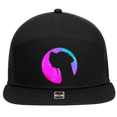 German Great Dane Profile Starry Sky MultiColoured 7 Panel Mesh Trucker Snapback Hat