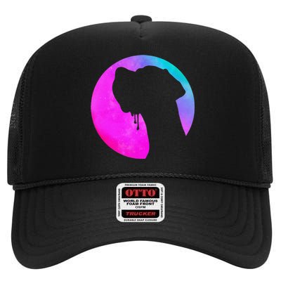 German Great Dane Profile Starry Sky MultiColoured High Crown Mesh Back Trucker Hat