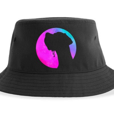 German Great Dane Profile Starry Sky MultiColoured Sustainable Bucket Hat