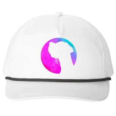 German Great Dane Profile Starry Sky MultiColoured Snapback Five-Panel Rope Hat