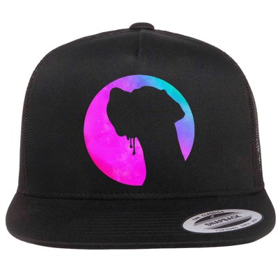 German Great Dane Profile Starry Sky MultiColoured Flat Bill Trucker Hat