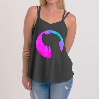 German Great Dane Profile Starry Sky MultiColoured Women's Strappy Tank