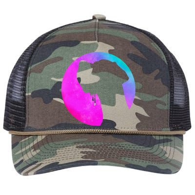 German Great Dane Profile Starry Sky MultiColoured Retro Rope Trucker Hat Cap