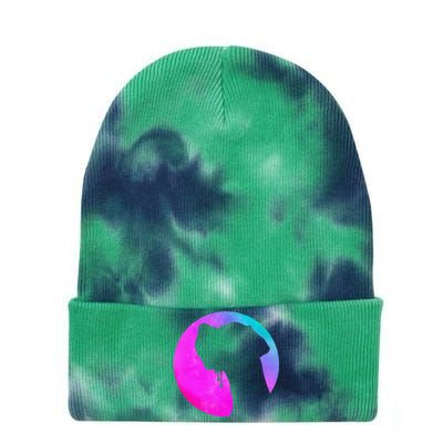 German Great Dane Profile Starry Sky MultiColoured Tie Dye 12in Knit Beanie