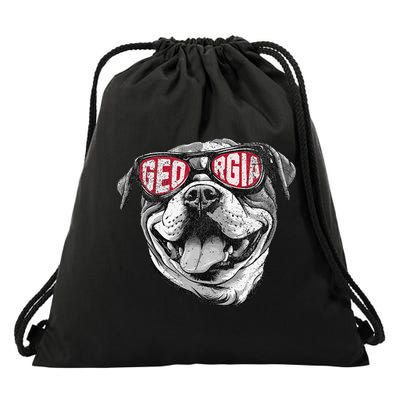 Ga Georgia Dog Sport Lovers Drawstring Bag
