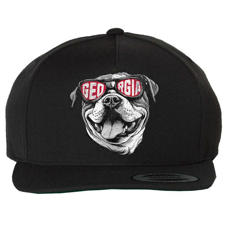 Ga Georgia Dog Sport Lovers Wool Snapback Cap