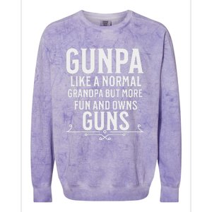 Gunpa Grandpa Design For Who Own Guns Colorblast Crewneck Sweatshirt